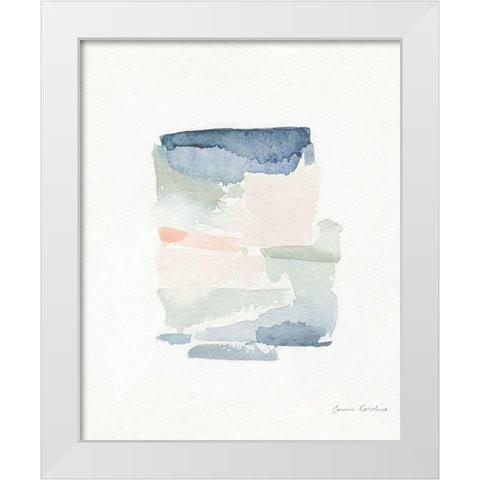 Sea Glass Color Studies III White Modern Wood Framed Art Print by Caroline, Emma