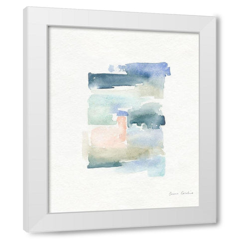 Sea Glass Color Studies IV White Modern Wood Framed Art Print by Caroline, Emma