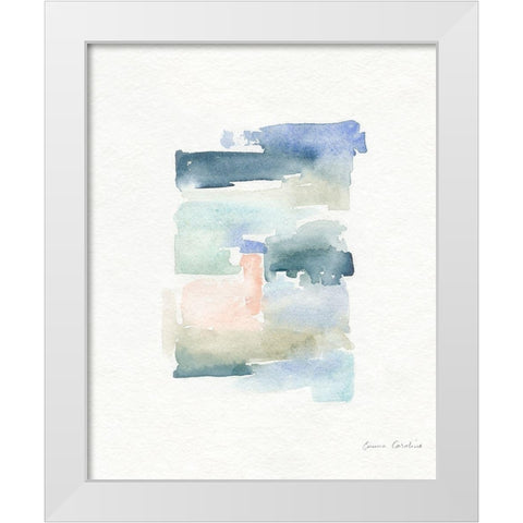 Sea Glass Color Studies IV White Modern Wood Framed Art Print by Caroline, Emma