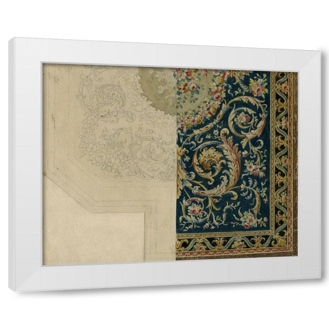 Vintage Design Sketch II White Modern Wood Framed Art Print by Baxter Mill Archive