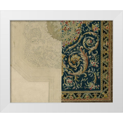 Vintage Design Sketch II White Modern Wood Framed Art Print by Baxter Mill Archive