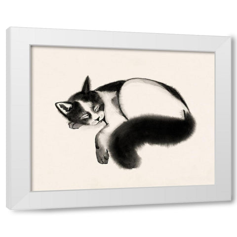 Cat Laze I White Modern Wood Framed Art Print by Popp, Grace