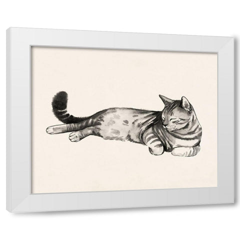 Cat Laze II White Modern Wood Framed Art Print by Popp, Grace