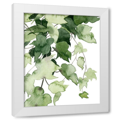 Emerald Vines I White Modern Wood Framed Art Print by Popp, Grace