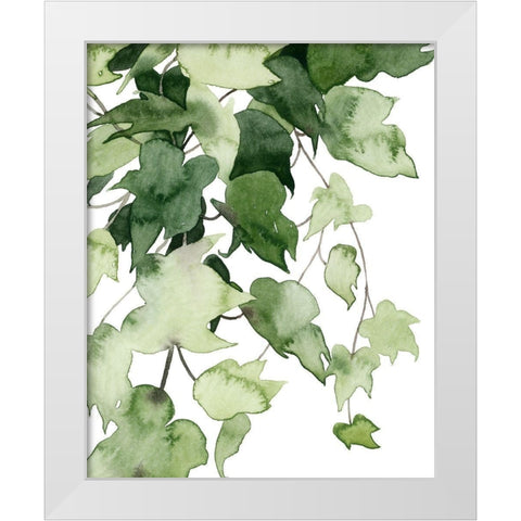 Emerald Vines I White Modern Wood Framed Art Print by Popp, Grace