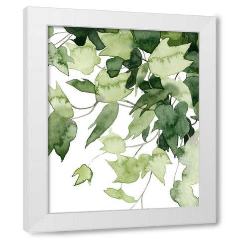 Emerald Vines II White Modern Wood Framed Art Print by Popp, Grace