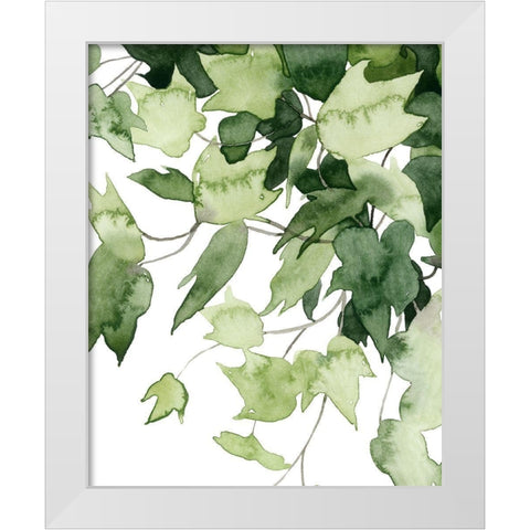 Emerald Vines II White Modern Wood Framed Art Print by Popp, Grace