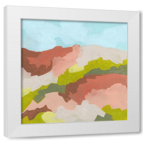 Valley Blush I White Modern Wood Framed Art Print by Vess, June Erica