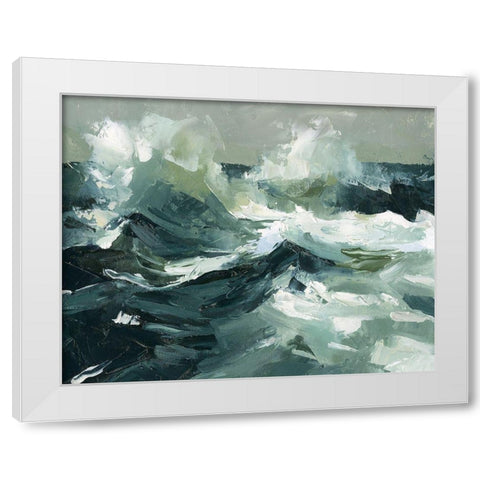 Choppy Ocean View I White Modern Wood Framed Art Print by Caroline, Emma