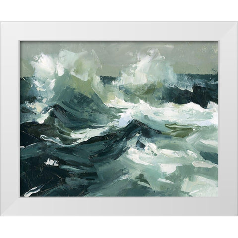 Choppy Ocean View I White Modern Wood Framed Art Print by Caroline, Emma