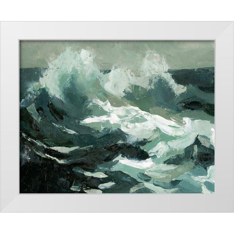 Choppy Ocean View II White Modern Wood Framed Art Print by Caroline, Emma