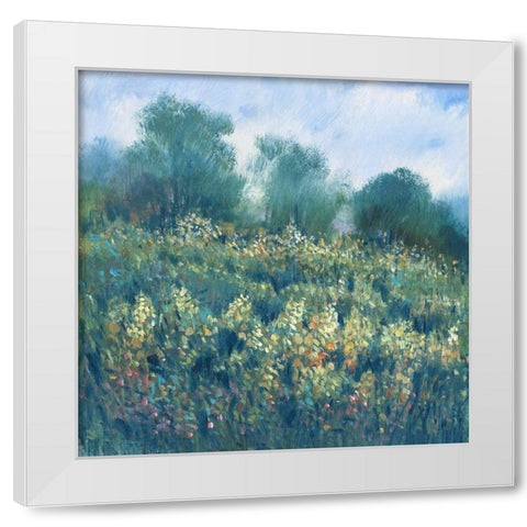 Meadow Wildflowers I White Modern Wood Framed Art Print by OToole, Tim