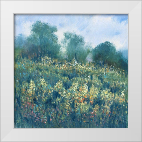 Meadow Wildflowers I White Modern Wood Framed Art Print by OToole, Tim