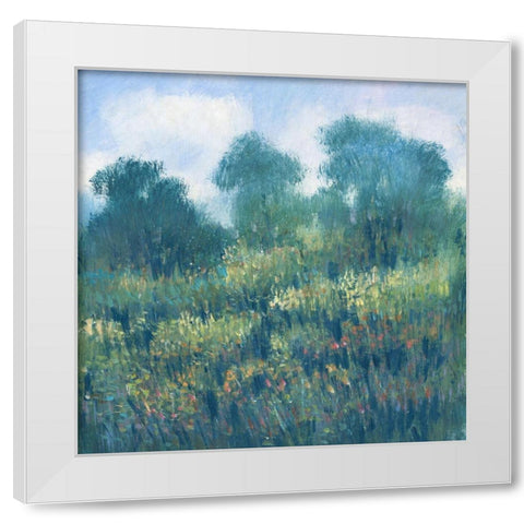 Meadow Wildflowers II White Modern Wood Framed Art Print by OToole, Tim