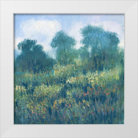 Meadow Wildflowers II White Modern Wood Framed Art Print by OToole, Tim