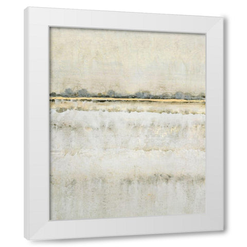 Gilded Horizon I White Modern Wood Framed Art Print by OToole, Tim