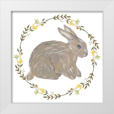 Happy Bunny Day I White Modern Wood Framed Art Print by Wang, Melissa