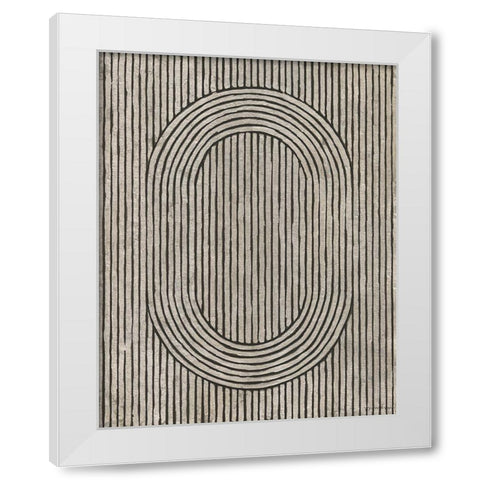 Cedar Grooves I White Modern Wood Framed Art Print by Lam, Vanna