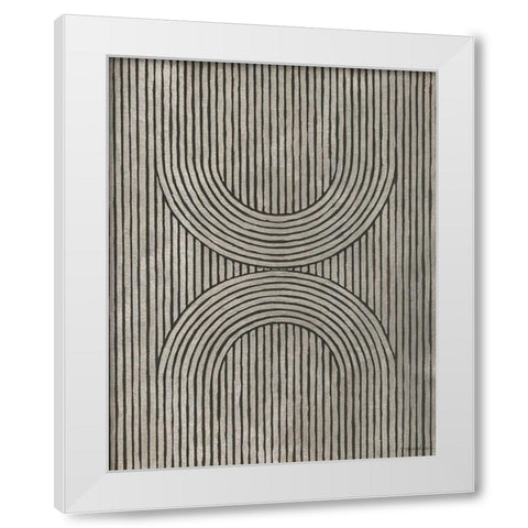 Cedar Grooves II White Modern Wood Framed Art Print by Lam, Vanna