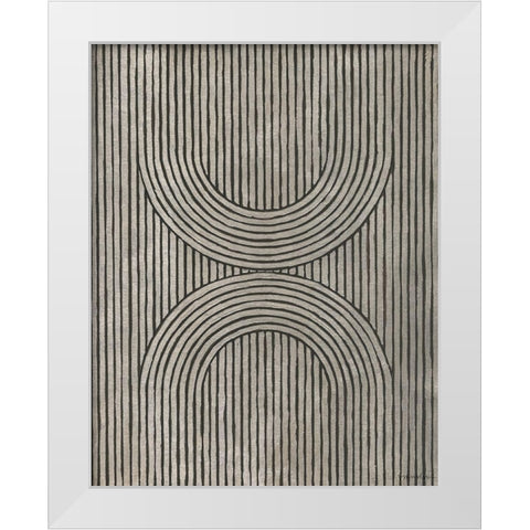 Cedar Grooves II White Modern Wood Framed Art Print by Lam, Vanna