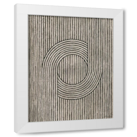 Cedar Grooves III White Modern Wood Framed Art Print by Lam, Vanna