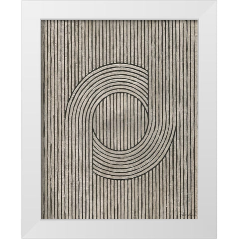Cedar Grooves III White Modern Wood Framed Art Print by Lam, Vanna