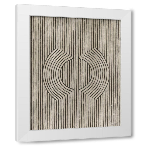 Cedar Grooves IV White Modern Wood Framed Art Print by Lam, Vanna