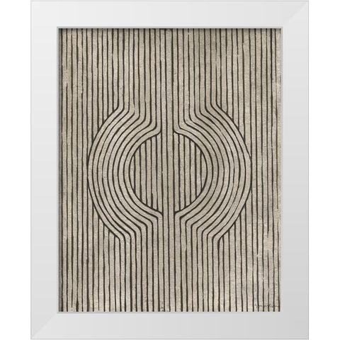 Cedar Grooves IV White Modern Wood Framed Art Print by Lam, Vanna