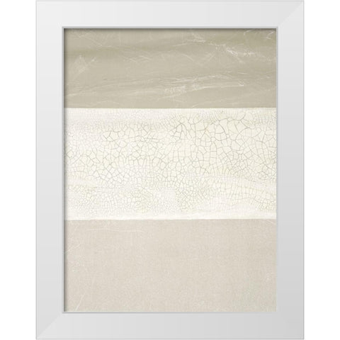 Cracked Parchment I White Modern Wood Framed Art Print by Lam, Vanna