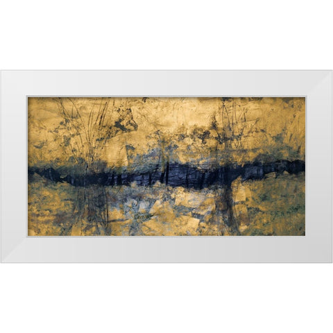 Etched Gold White Modern Wood Framed Art Print by Willett, Michael
