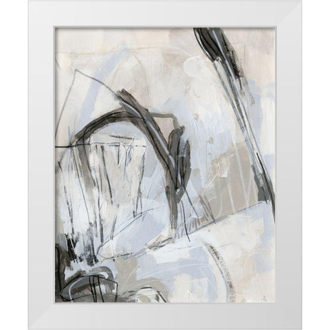 Custom Neutral Boundary II White Modern Wood Framed Art Print by Vess, June Erica