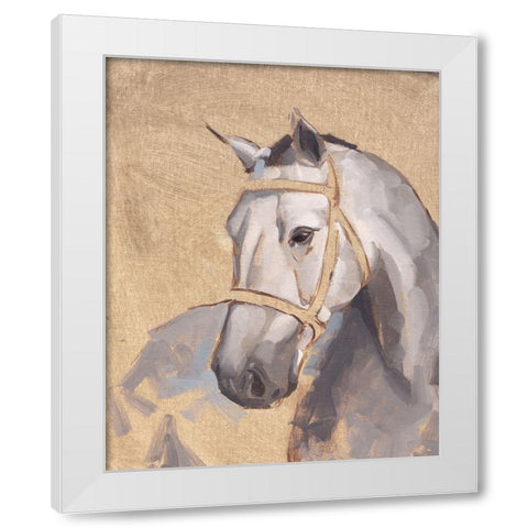 Thoroughbred V White Modern Wood Framed Art Print by Green, Jacob