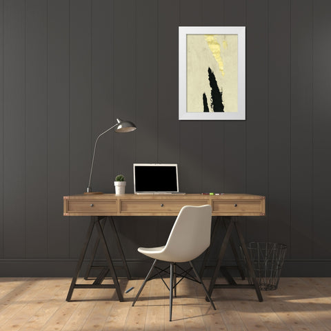 Twin Canyons II White Modern Wood Framed Art Print by Willett, Michael