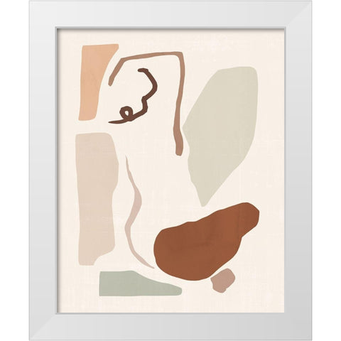 Lounge Abstract II White Modern Wood Framed Art Print by Barnes, Victoria