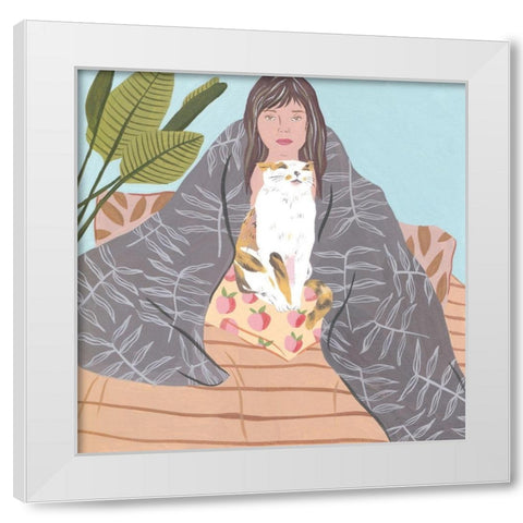 Lazy Afternoon II White Modern Wood Framed Art Print by Wang, Melissa