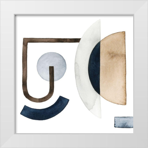 Moving Pieces I White Modern Wood Framed Art Print by Popp, Grace