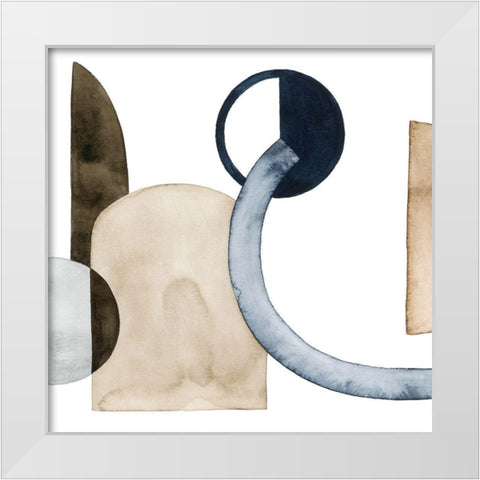 Moving Pieces II White Modern Wood Framed Art Print by Popp, Grace