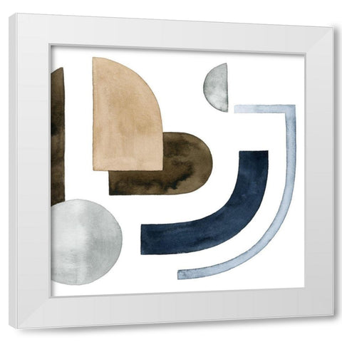 Moving Pieces III White Modern Wood Framed Art Print by Popp, Grace