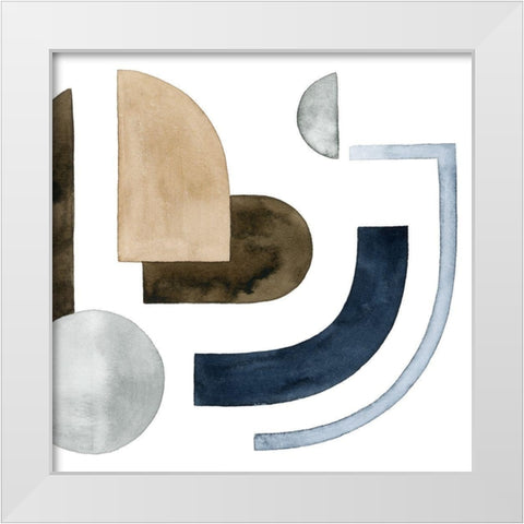 Moving Pieces III White Modern Wood Framed Art Print by Popp, Grace