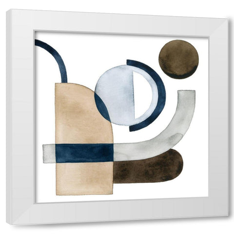 Moving Pieces IV White Modern Wood Framed Art Print by Popp, Grace