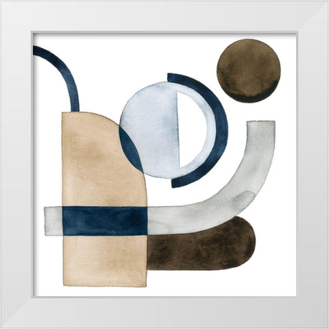 Moving Pieces IV White Modern Wood Framed Art Print by Popp, Grace