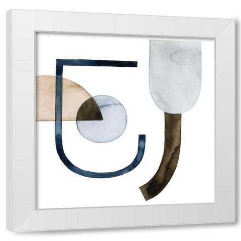 Moving Pieces VI White Modern Wood Framed Art Print by Popp, Grace