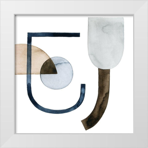 Moving Pieces VI White Modern Wood Framed Art Print by Popp, Grace