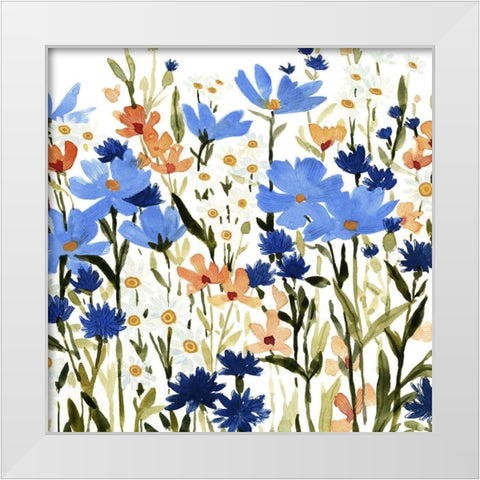 Bright Wildflower Medley III White Modern Wood Framed Art Print by Caroline, Emma