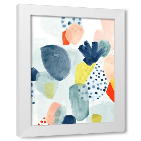 Frutti Misti I White Modern Wood Framed Art Print by Vess, June Erica