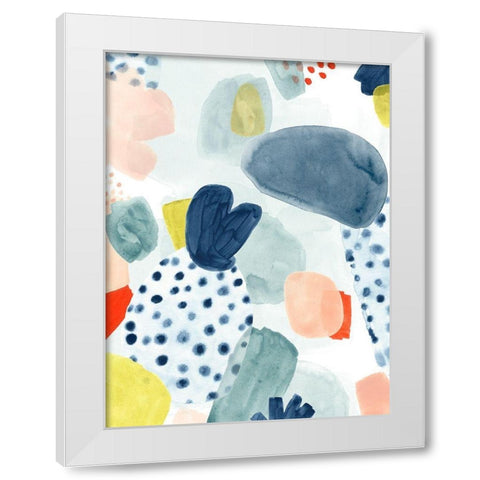 Frutti Misti II White Modern Wood Framed Art Print by Vess, June Erica
