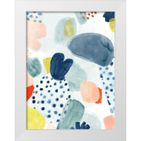 Frutti Misti II White Modern Wood Framed Art Print by Vess, June Erica