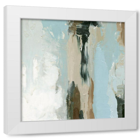 Neutral Landslide II White Modern Wood Framed Art Print by Caroline, Emma