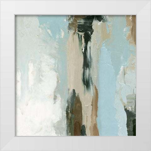 Neutral Landslide II White Modern Wood Framed Art Print by Caroline, Emma
