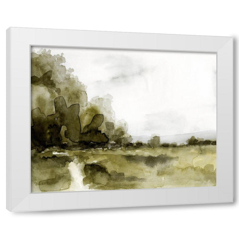 Simple Watercolor Scape I White Modern Wood Framed Art Print by Barnes, Victoria